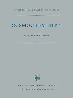 cover image of Cosmochemistry